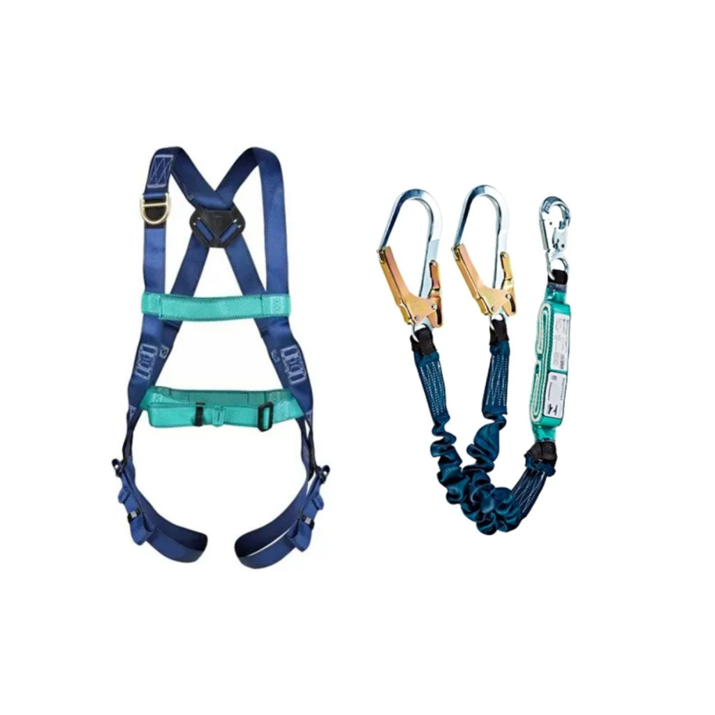 Kit Cinturão Cinto Paraquedista Ponto Conexão E Talabarte Proteção Altura Escalada Hércules Segurança Epi