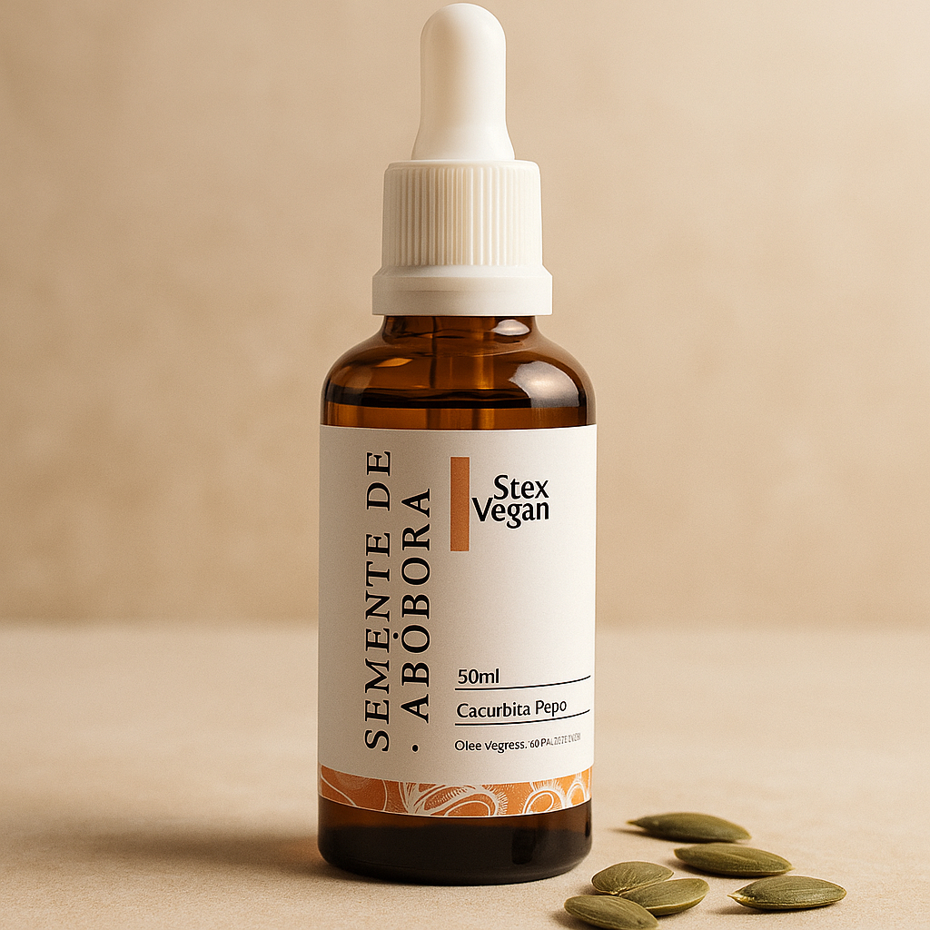 Óleo Vegetal de Semente de Abóbora 100% Puro e Natural 50mL | Hidratação, Regeneração, Fortalecimento