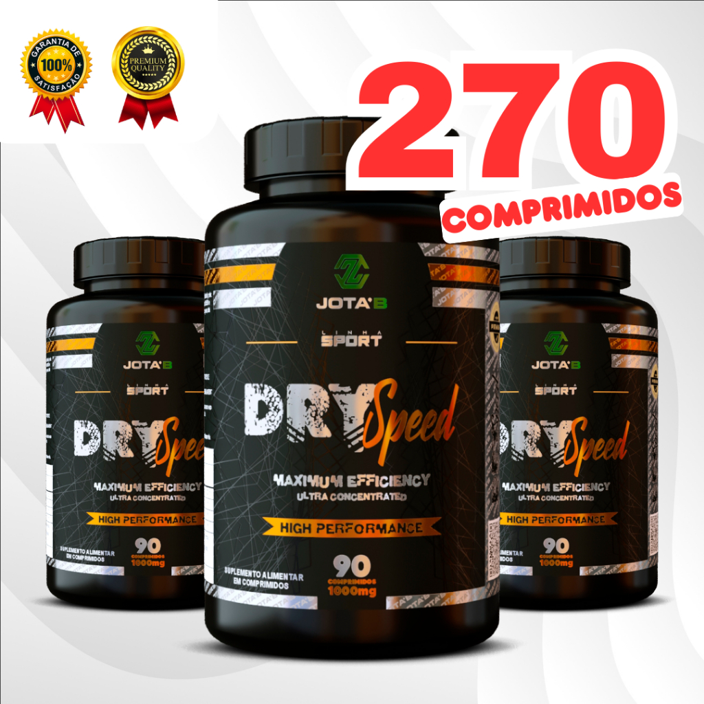 DRY SPEED 1000mg | Cafeína + Ácido Clorogênico + Antocianinas | 90/180/270 Comprimidos