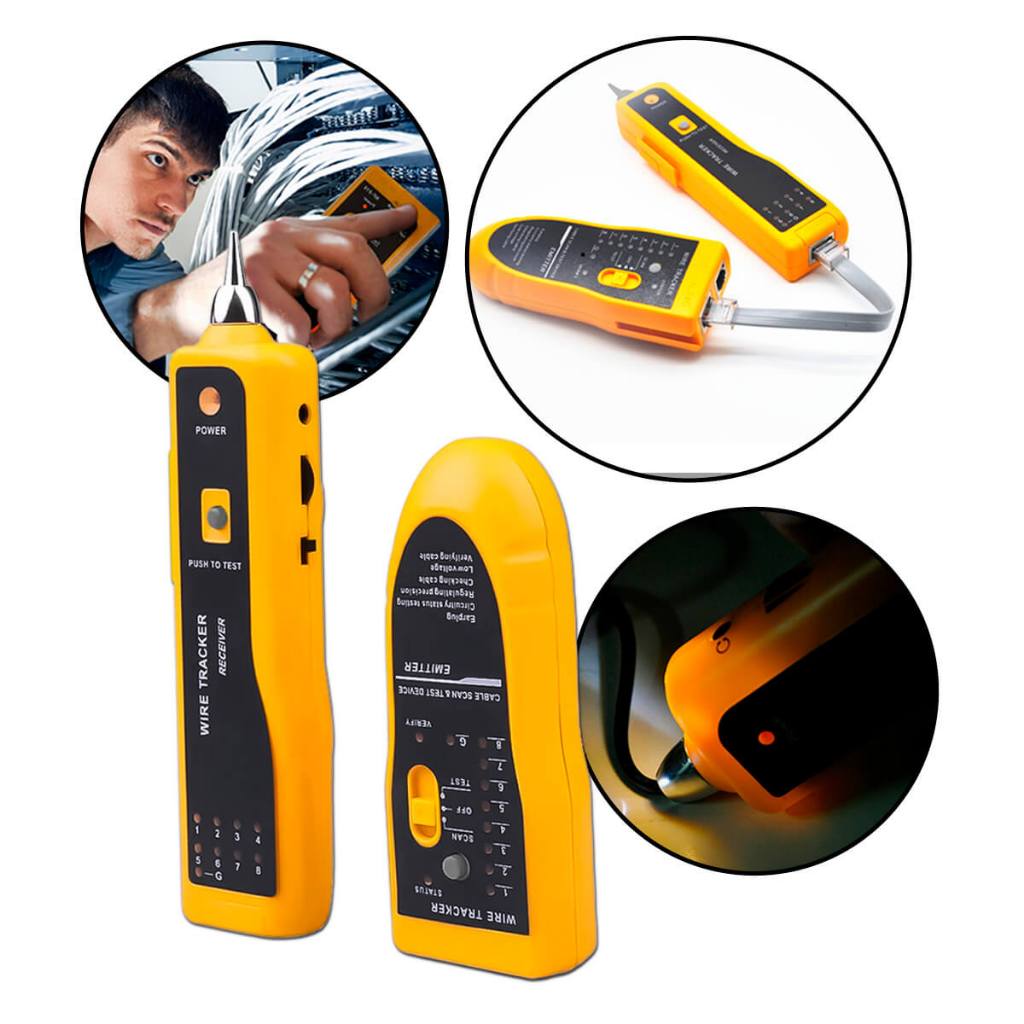 Kit Testador e Localizador de Rede e CabosKit Testador E Localizador De Rede E Cabos Profissional Detector E Rastreador