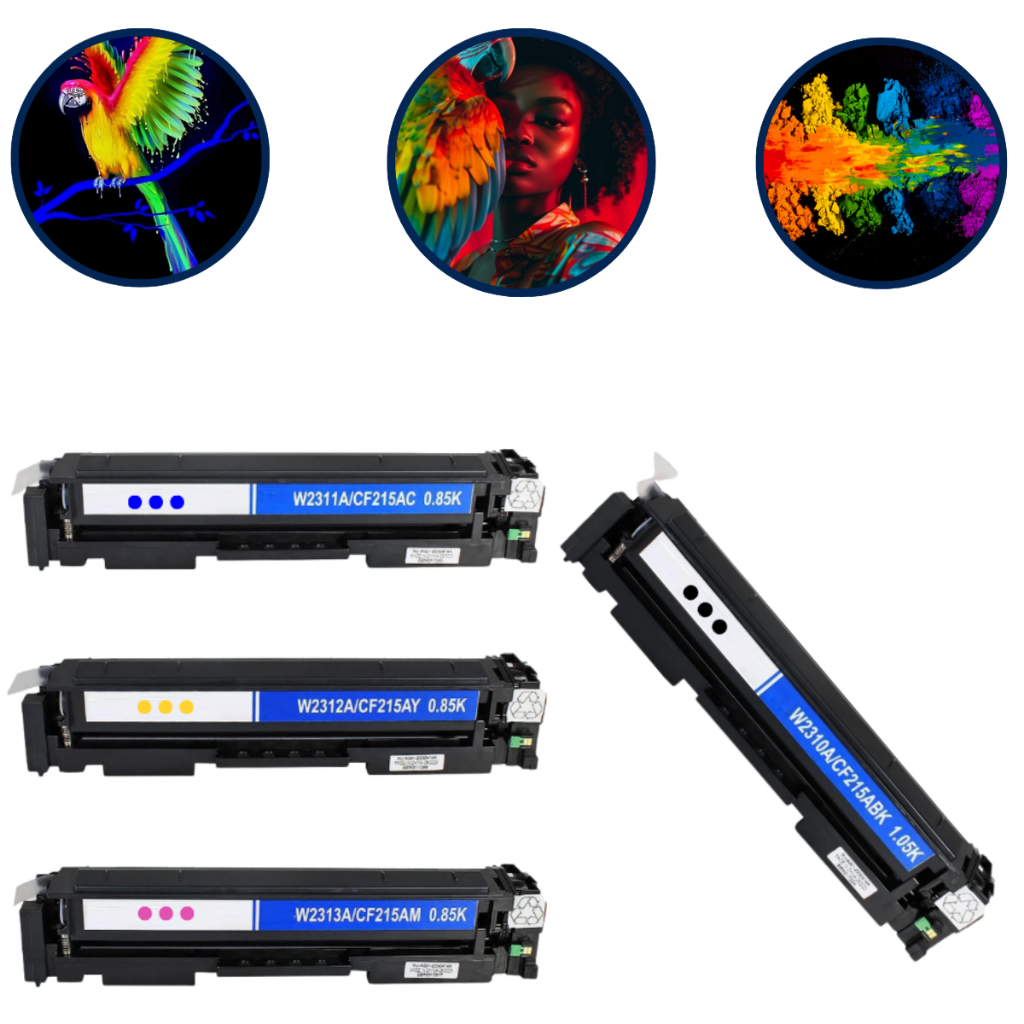 Kit Toner Compatível Hp W2310a 215a Preto Colorido Com Chip