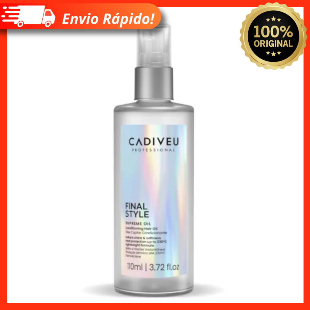 Óleo Cadiveu Final Styel Nutrição Antifrizz Proteção Térmica Hidratação 110ml