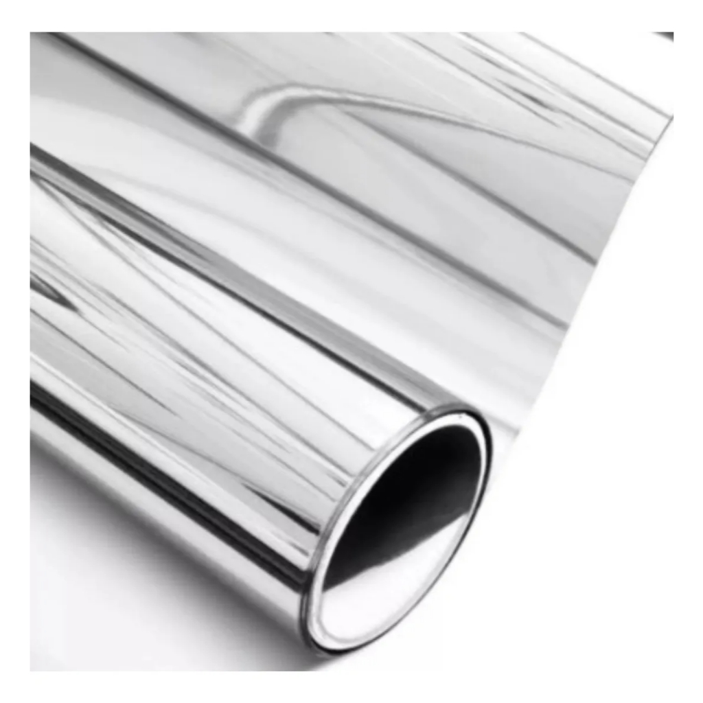 Insulfilm Espelhado Prata 1,00x2,00m Automotivo E Residencial