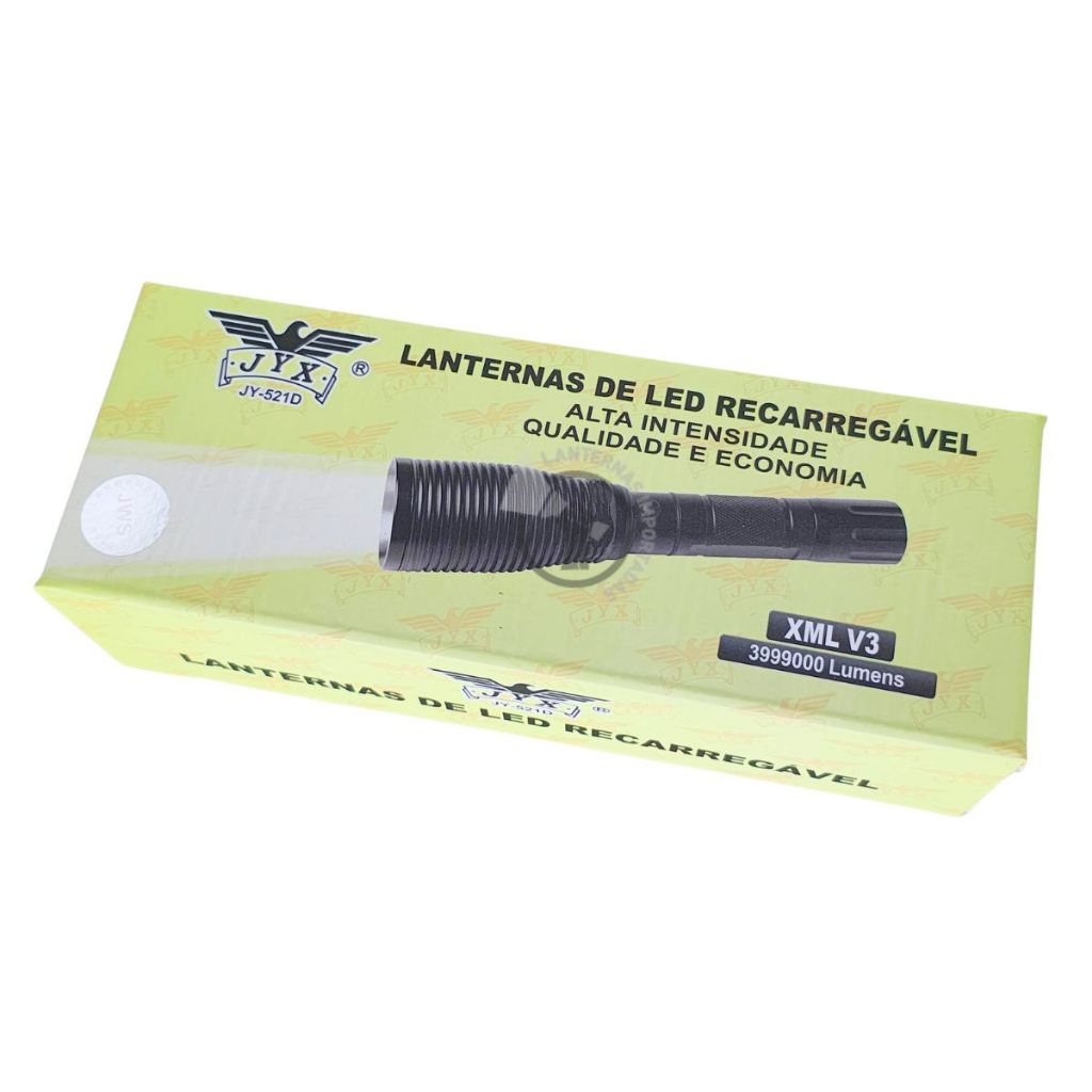 Lanterna LED V3 Armas Airsoft c/Suporte Led V3 Branco Carabina Espingarda JYX / JWS JY-521D Original