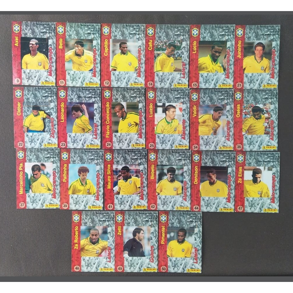 Cards Seleção Brasileira Coca Cola 1997 - ESCOLHA 3 ou 4 e nos ESCREVA