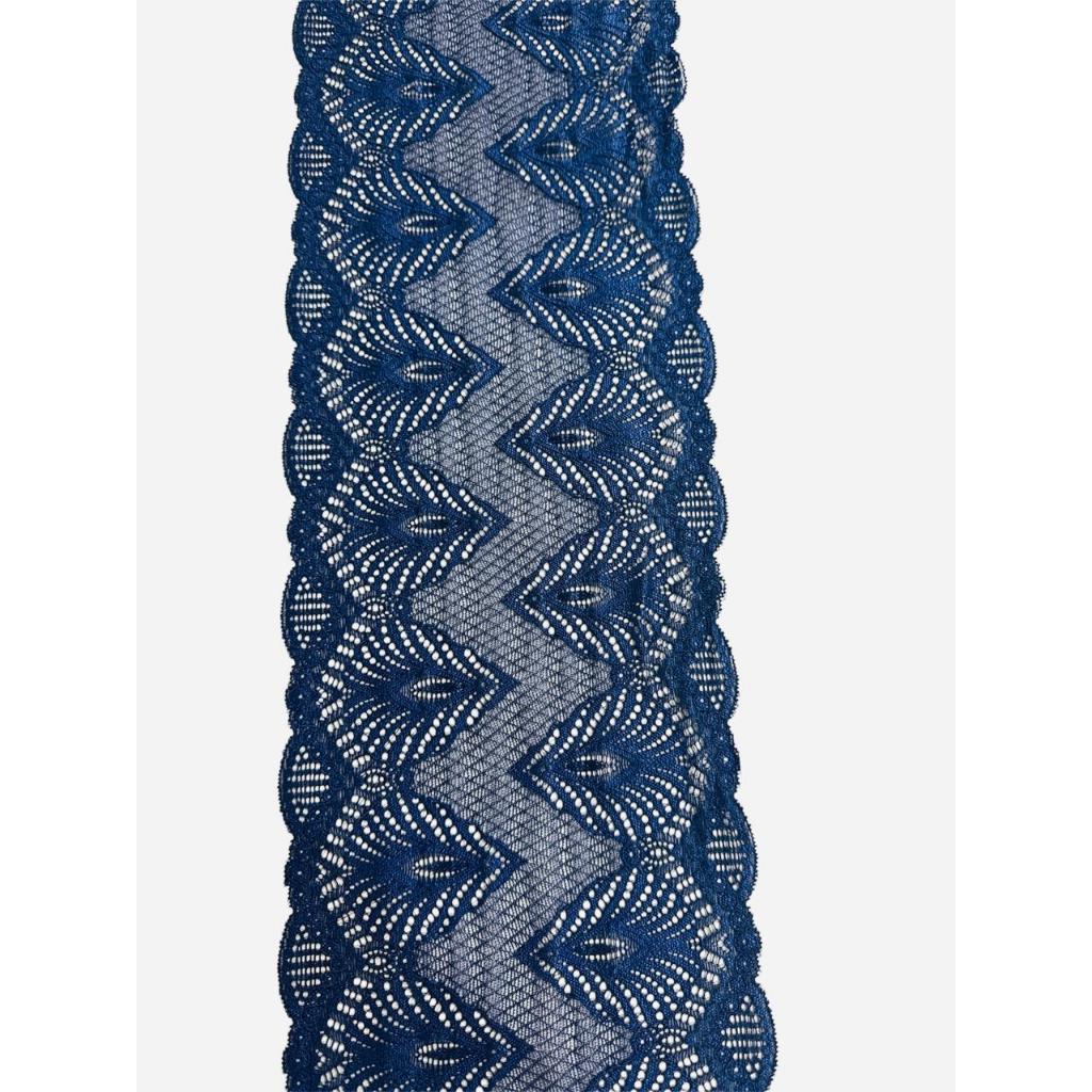 Detalhes do Renda Azul Marinho - 90% Poliamida 10% Elastano - 1 Metro