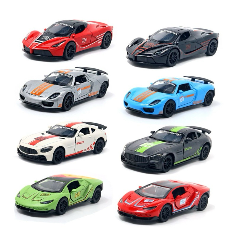 Miniaturas Carro De Corrida Metal E Plástico Fricção Abre Portas Miniaturas Carros Esportivos Coleções em Oferta na Shopee