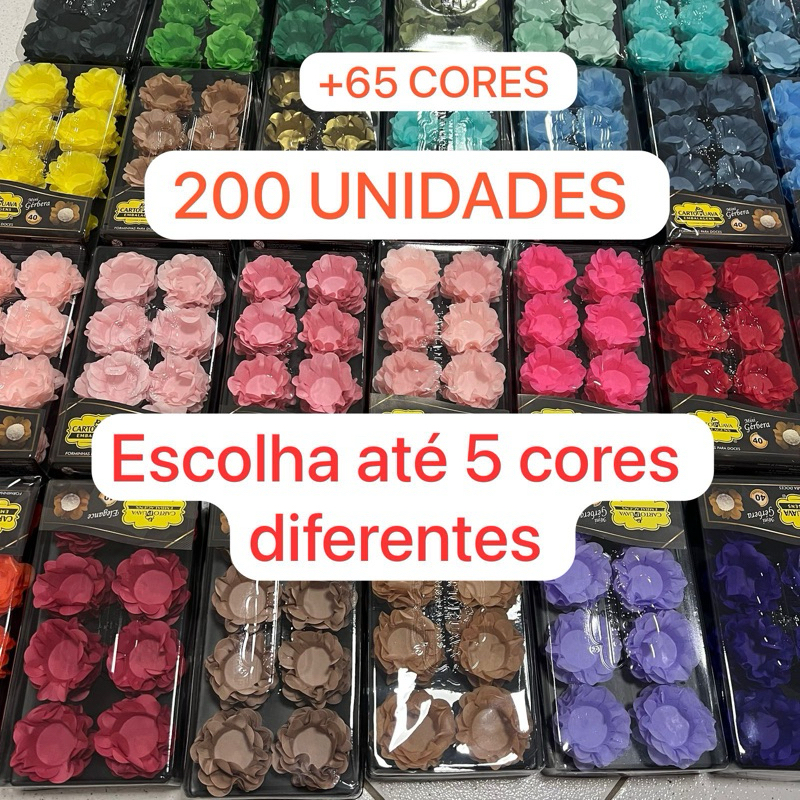 200 Forminhas de Doces Finos Flor Luxo para Festa Casamento e Aniversário