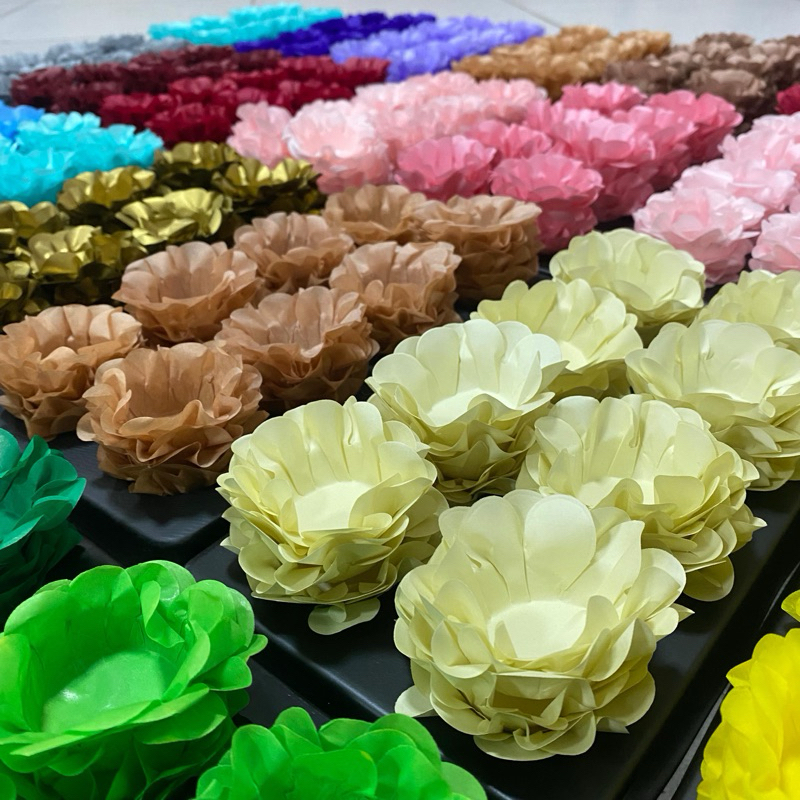 40 - 120 Forminhas Flores Para Doces De Festa 50 Cores Diferentes
