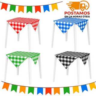 KIT 10/20/30 Toalhas De Mesa Xadrez 80x80cm Para Festa Junina Aniversário Casamento em Oferta na Shopee