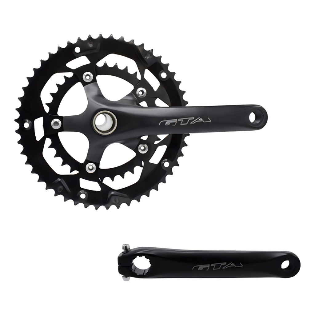 Pedivela Duplo Gta Hollowtech Integrado 34/50 175mm Cor Preto em Oferta na Shopee