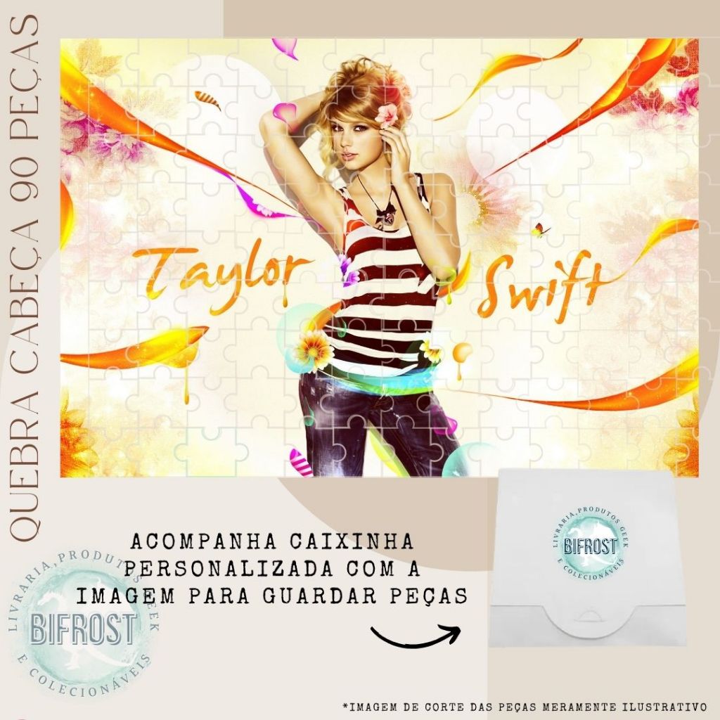 Quebra-cabeça Taylor Swifit Pop Music Herói Divas Puzzle Presente Lembrançinhas Geek Otaku