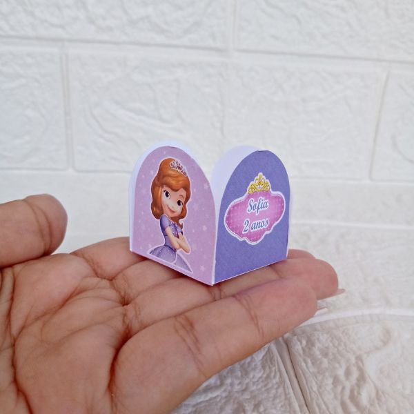 Forminha para Doces Brigadeiro Personalizada Princesa Sofia Festa Princesa Sofia Lembrancinha