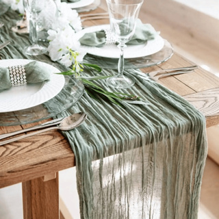 Caminho de Mesa Boho em Gaze de Algodão 90x180cm | Festa Decoração Casamento em Oferta na Shopee