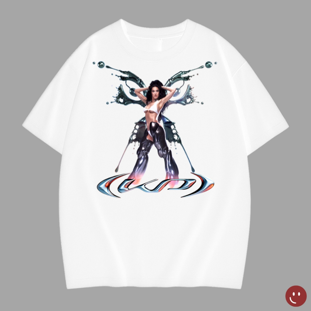 Camiseta de Algodão Cantora Katy Perry Katycats Tshirt Cantora Pop Internacional Turnê Brasil