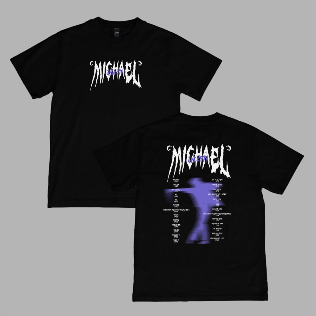 Camiseta Michael Jackson Preta 100% Algodão Estilo Pop Retrô em Oferta na Shopee