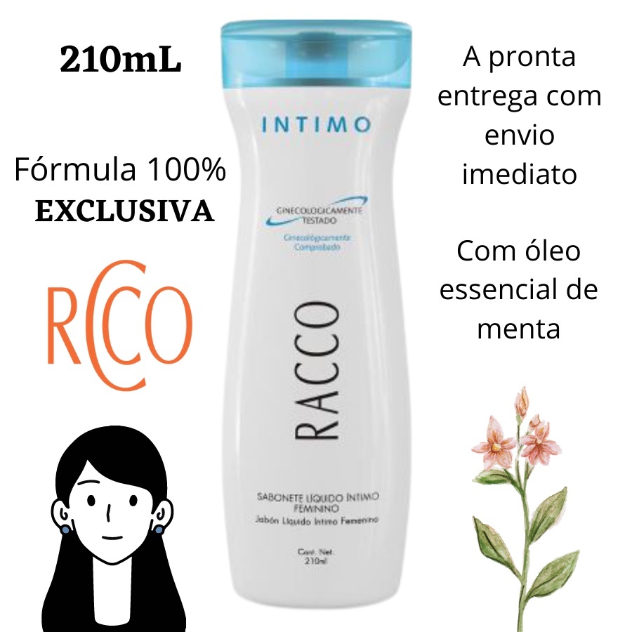 Kit 1 Sabonete Higiene Intima mais 1 Desodorante Íntimo spray Jato Seco Racco