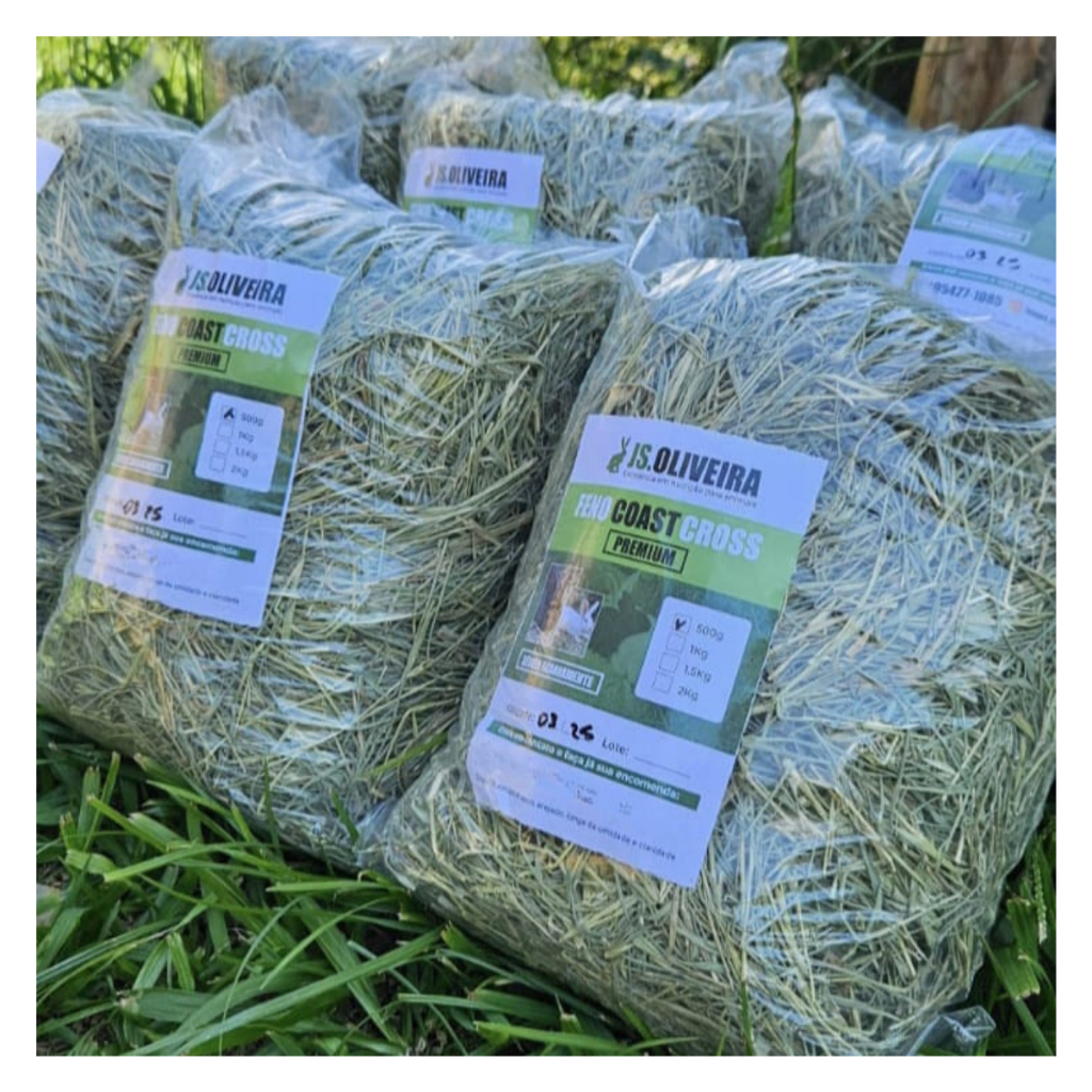 3kg Feno J.S Oliveira Premium, para coelhos, porquinhos da índia, hamster... em Oferta na Shopee