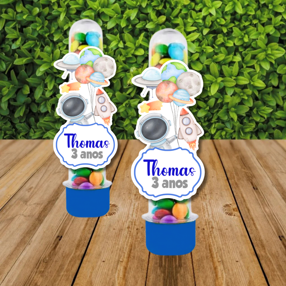 Apliques para tubetes personalizado Astronauta  - Aniversário- TAG - Lembrancinhas