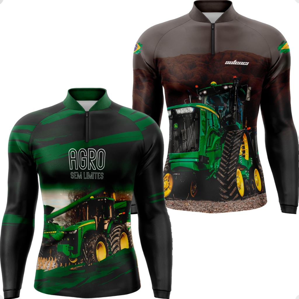 kit 2 Camisa Agro Proteção Uv50+ Blusa Agropecuária Tecido Térmico Fresco Vida de Campo em Oferta na Shopee