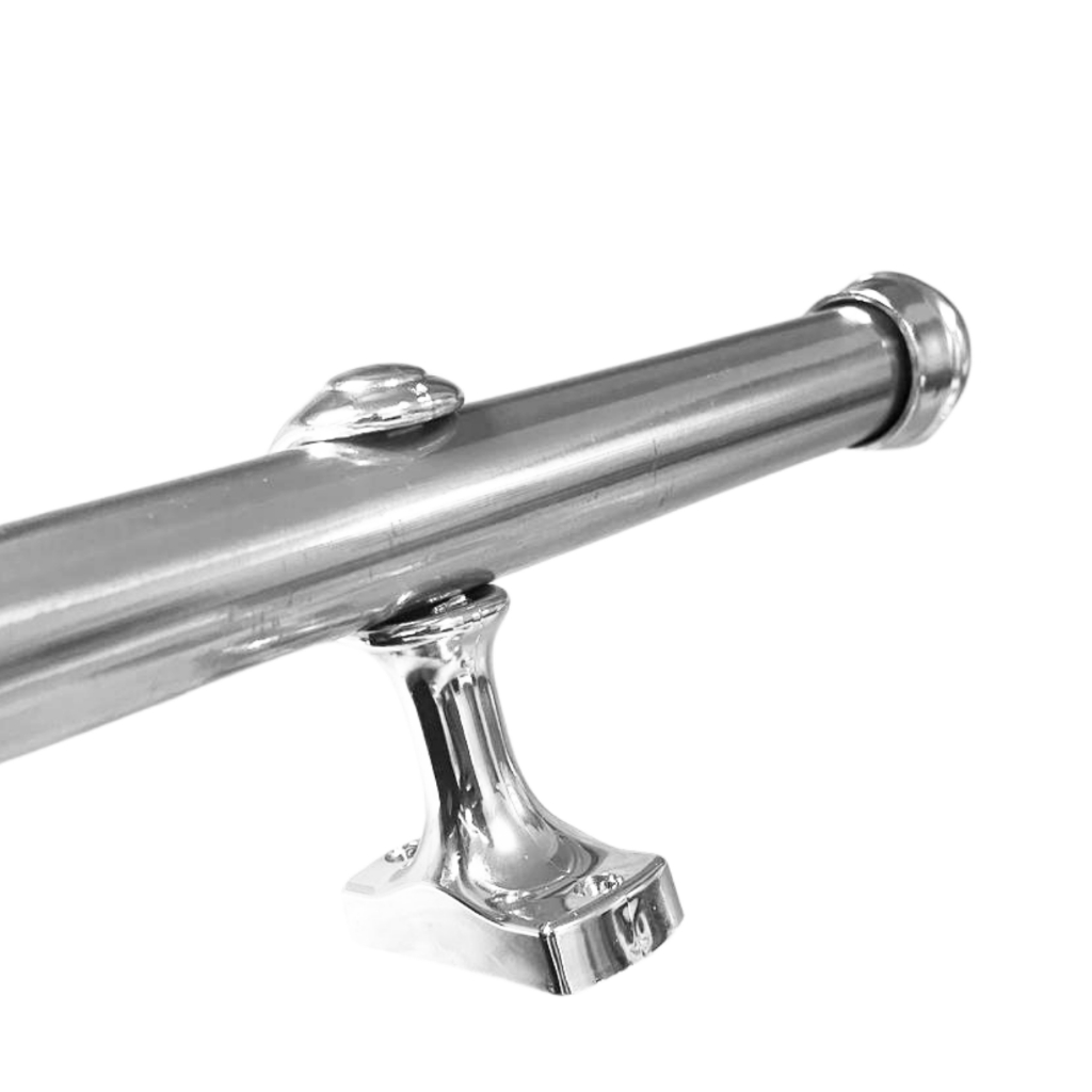 kit Varão para cortina bastão 19mm c/ Fixações Prático cromado varal em Oferta na Shopee