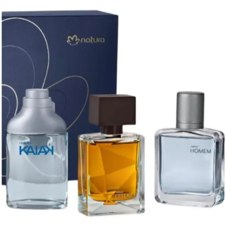 Presente Masculino Natura com Desodorante Colônia Kaiak + Essencial + Natura Homem