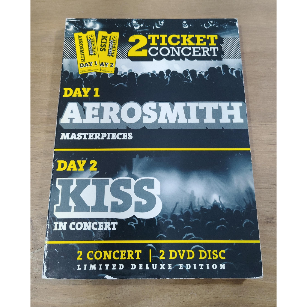 DVD DUPLO- 2 TICKET CONCERT -DAY 1 AEROSMITH / DAY 2 KISS IN CONCERT