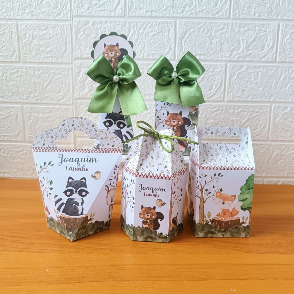 Kit Personalizado - Boque Encantado Menino - (Pegue e monte) - Caixinhas para Lembrancinha Festa Infantil -  aniversário