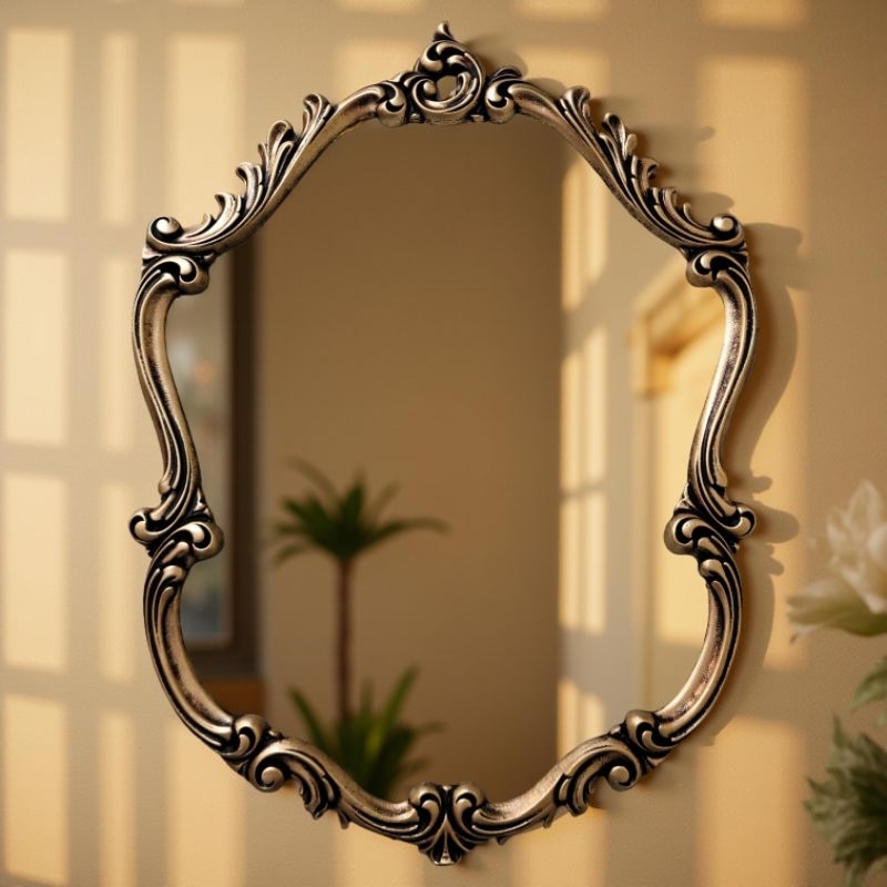 Espelho Provençal Vintage Grande Sofisticação Luxo Decoração Casa em Oferta na Shopee