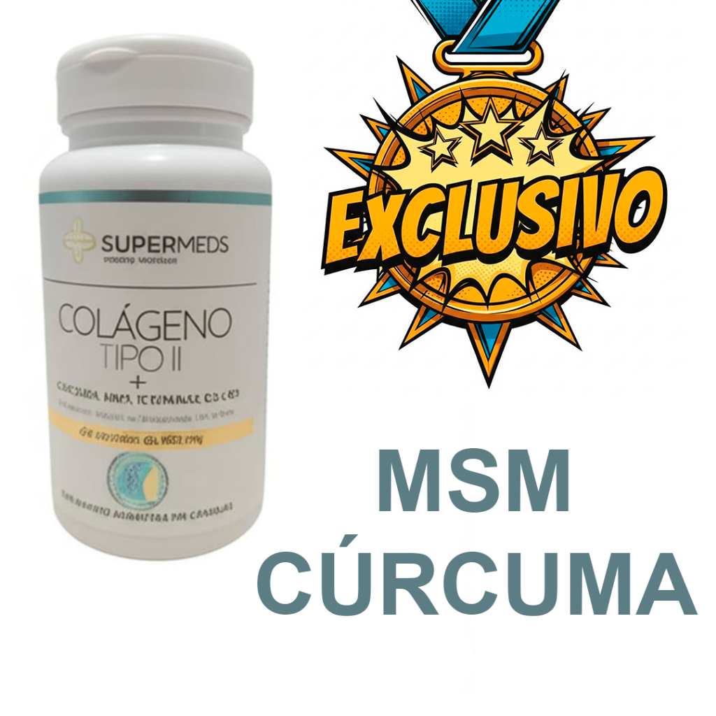 Validade abril 26 Colágeno Tipo 2 Msm Curcuma Premium 60 Cáps Supermeds em Oferta na Shopee