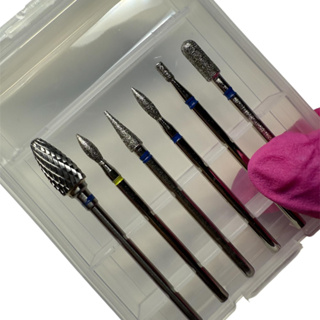 Kit 6 Brocas Tungstênio Diamantadas Profissional Alongamento Unha Acrigel Fibra em Oferta na Shopee