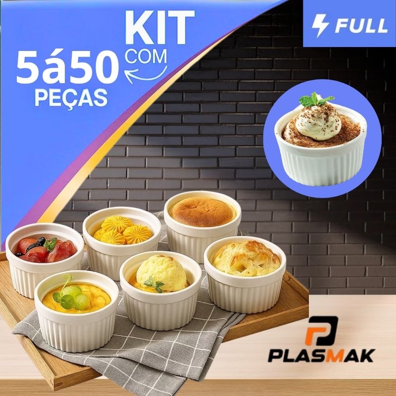 Kit 5 à 50 Ramekin Plástico 100 ml canelado servir Molho Petisco Buffet Festa Aniversário em Oferta na Shopee
