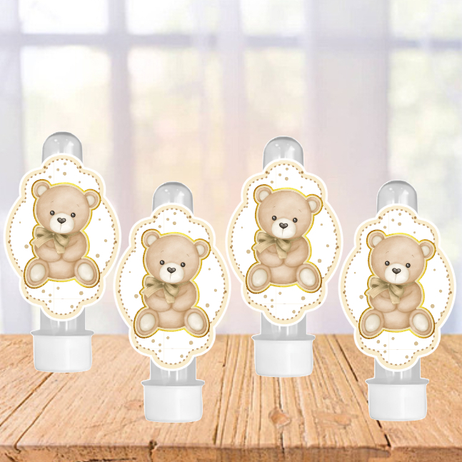 Aplique Cenário Chá de Bebê Revelação Ursinho p/ Tubete 13cm Lembrancinha Festa Aniversário Infantil