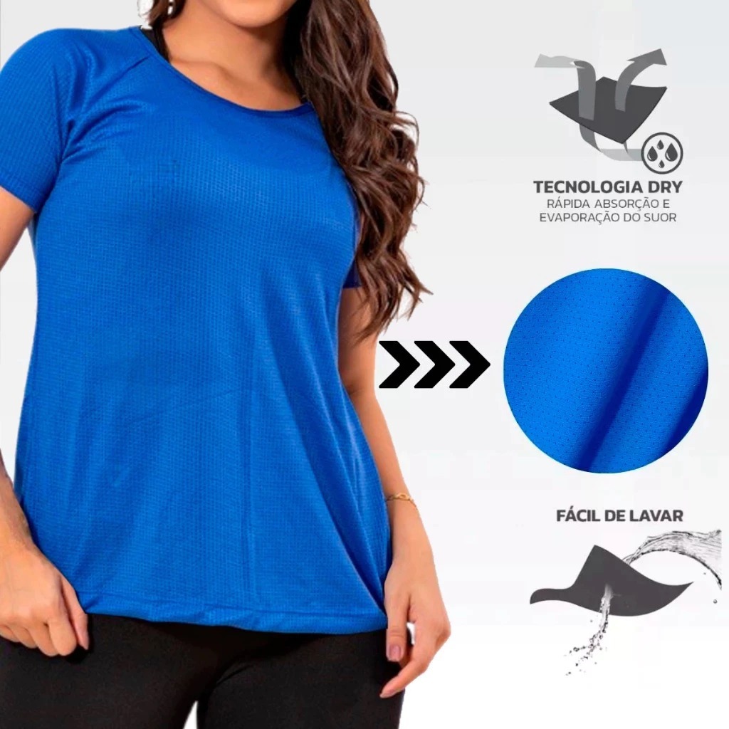 Blusa Baby look Feminina Dry Fit  para Academia – Caminhada, Musculação e Treinos (Modelo Baby Look)