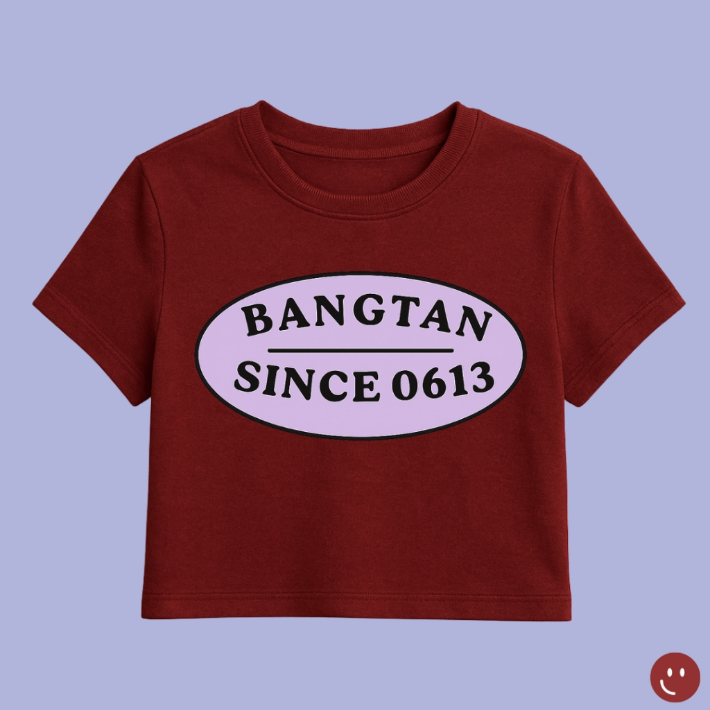 Cropped Baby Tee BTS Army K-pop - 100% Algodão  Verão Boy Band Bangtan Boys