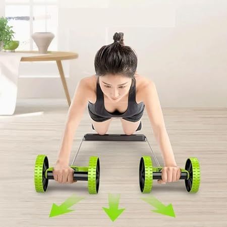 Aparelho Roda Abdominal Aparelho de Exercícios Portátil Emagrecer Trincar Treino Abdômen Cor Preto