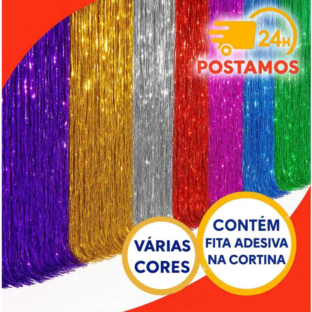 KIT 1/2/3/4/5 CORTINA METALIZADA DECORAÇÃO 2M X 1M PAINEL DECORAÇÃO FESTA ENFEITE ANIVERSÁRIO em Oferta na Shopee