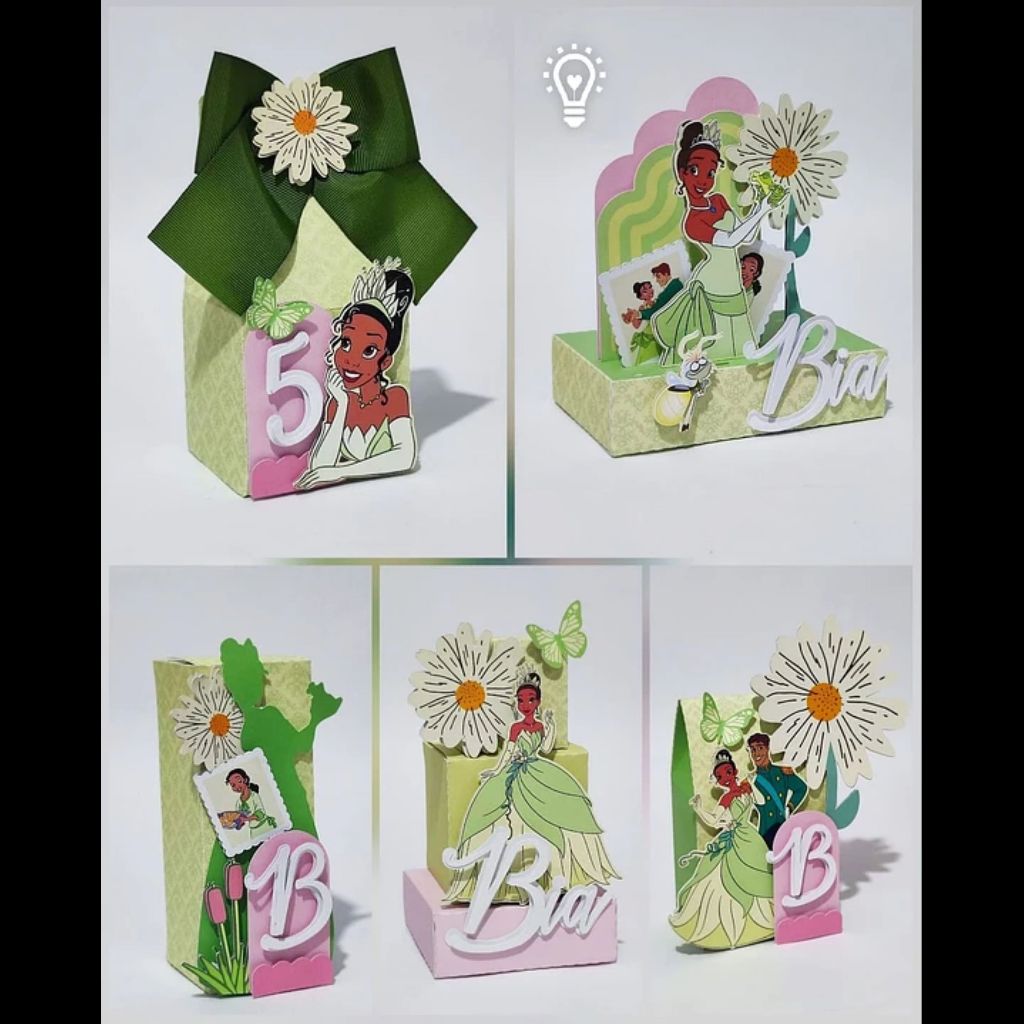 A PRINCESA E O SAPO PRINCESA TIANA CAIXAS PERSONALIZADAS LEMBRANCINHAS