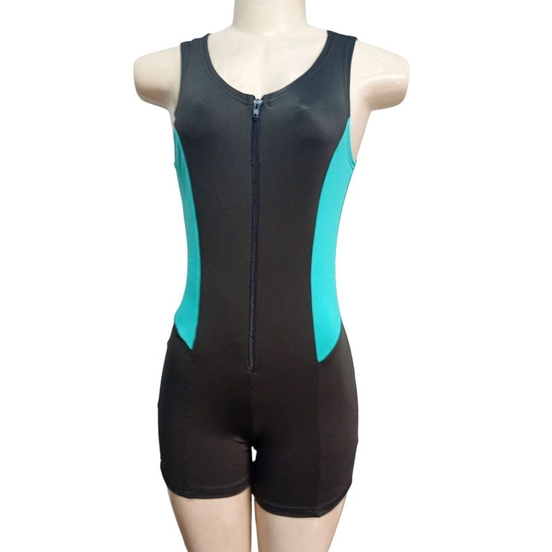 macaquinho de hidroginástica e natação com zíper frontal