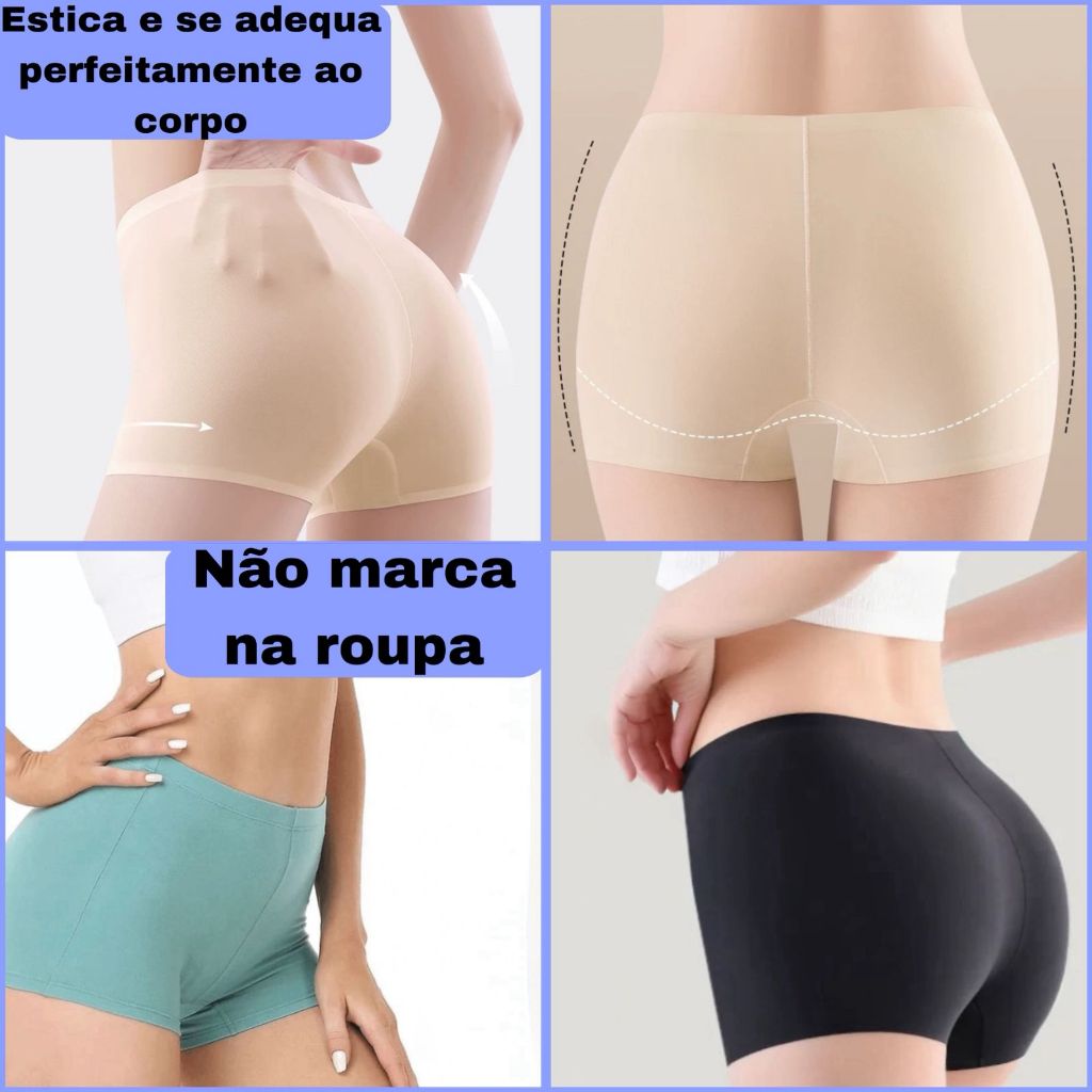 Kit Calcinha Boxer Feminina Sem Costura