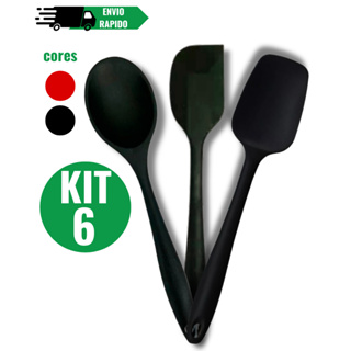 Kits Espátula mais Colher de Silicone Antiaderente Utilidade Domestica em Oferta na Shopee