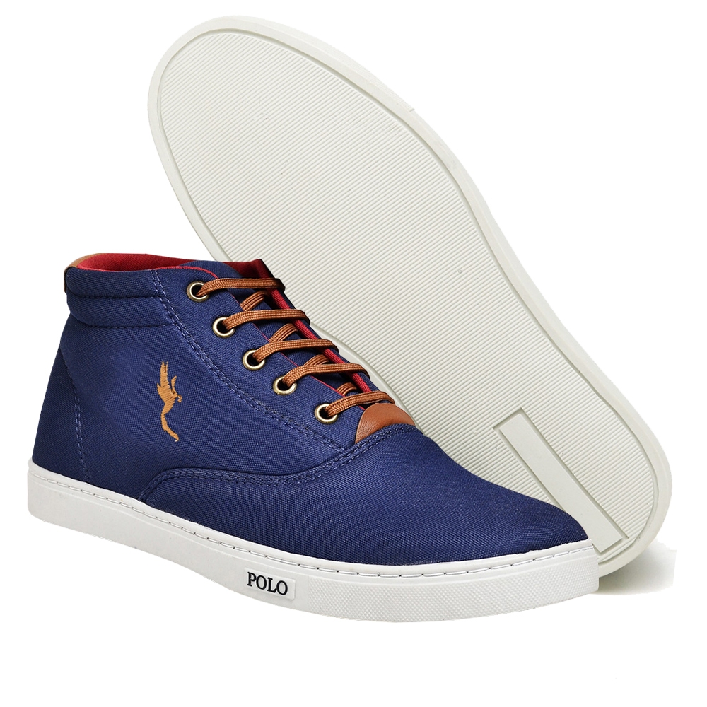 Tenis Sapatenis Polo Blu Masculino Cano Alto Bota Promoção Cuturno