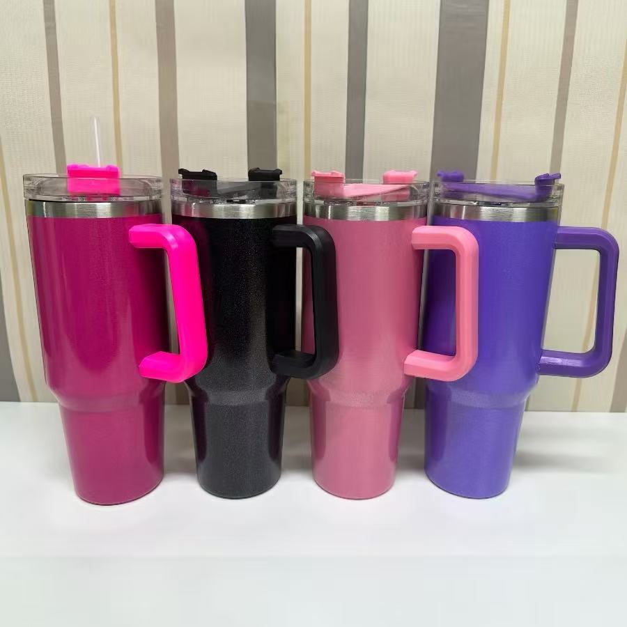 Copo Térmico Inox Com Canudo 1200ML Parede Dupla Com Alça Furta-Cor