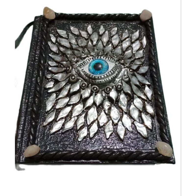 Grimorio 200 Folhas Olho e Pedras Artesanal Diário Caderno Sobrenatural A5