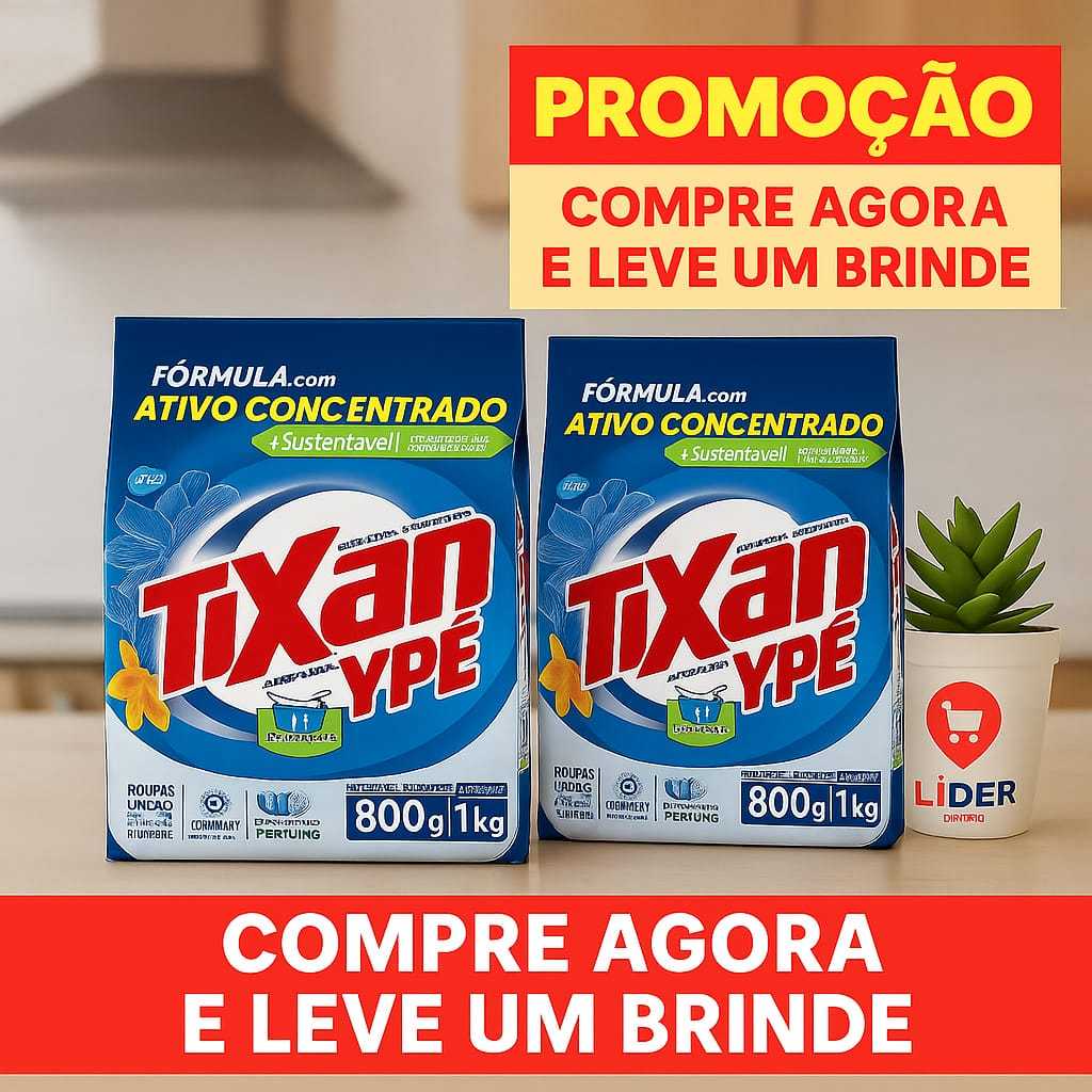2 Sabão em Pó Lava Roupas Tixan Ypê  800g cada Envio imediato + Brinde Promoção