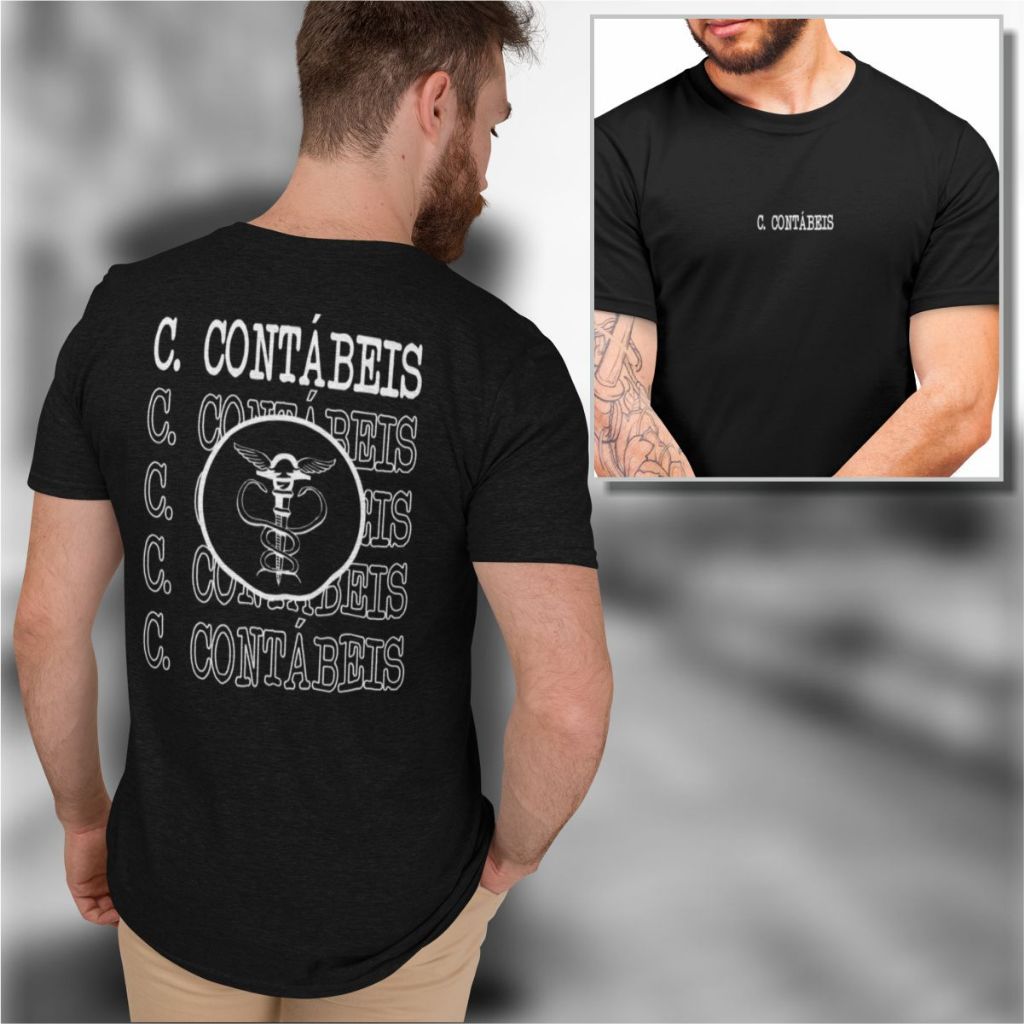 Camiseta Ciências Contábeis Camisa Masculina Contador Contabilidade Manga Curta 100% Algodão