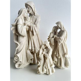 Imagem Estatua Sagrada Família Afetuosa em Resina Crua Premium 13/20/30 cm ENCANTOS E ARTES SAGRADAS em Oferta na Shopee