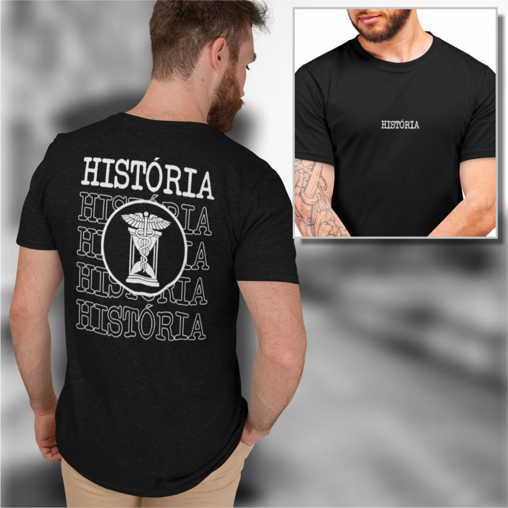 Camiseta História Camisa Masculina Professor 100% Algodão Manga Curta Varias Cores Pronta Entrega em Oferta na Shopee