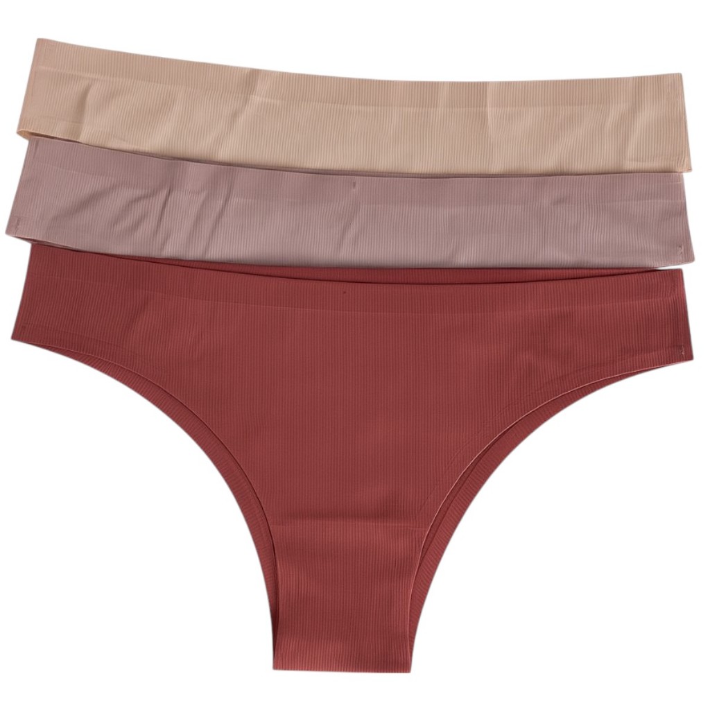 Kit Calcinhas Canelada Poliamida Confortável Leve