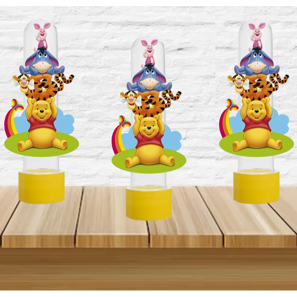 50 APLIQUES PERSONALIZADOS TEMA URSINHO POOH - SEM RECORTE - LEMBRANCINHAS DE ANIVERSÁRIO, CHÁ REVELAÇÃO, FESTAS